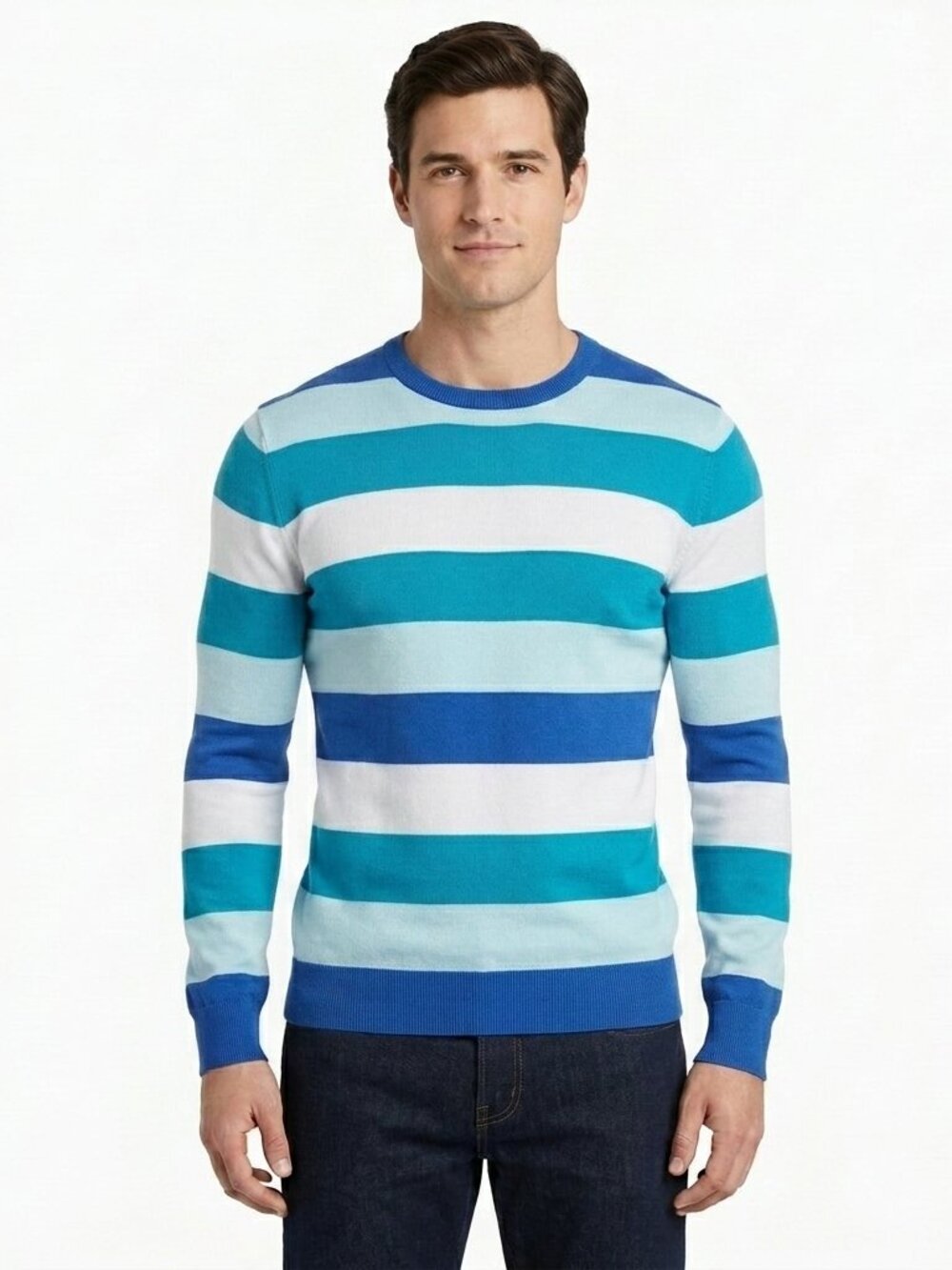 Le Chateau Unisex Striped Cotton Sweater- Sz. Med